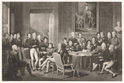 Заседание Венского конгресса, проходившего с 1 ноября 1814 г. по 10 июня 1815 г. An Ehren und an Siegen Reich. Bilder aus Österreichs Geschichte. Вена, 1907