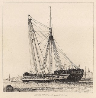 Плавучий мачтовый кран в порту Портсмута