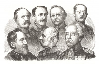 Прусские военачальники - победители в Австро-прусской войне 1866 г. Preussens Heer, стр.92. Берлин, 1876 
