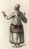 Костюм жительницы Мордовии со спины (лист 14 иллюстраций к известной работе Эдварда Хардинга "Костюм Российской империи", изданной в Лондоне в 1803 году)