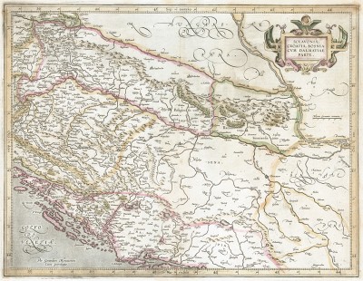 Словения, Хорватия, Босния и часть Далмации. Slavonia, Croatia, Bosnia сum Dalmatiae parte. Амстердам, 1609