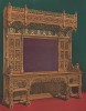 Резной кабинет из дубовой древесины, выполненный в позднеготическом стиле английским мастером J. G. Grace (Каталог Всемирной выставки в Лондоне. 1862 год. Том 3. Лист 205)