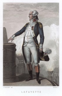 Маркиз де Ла Файет (1757--1834) — французский политический деятель. Герой американской войны за независимость, участник Великой французской революции и июльской революции 1830 года
