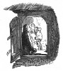 Инициал (буквица) D, предваряющий главу "Политические отношения накануне Семилетней войны" книги Франца Кюглера "История Фридриха Великого". Рисовал Адольф Менцель. Лейпциг, 1842