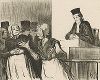 Господин судья вынес свой вердикт и стороны признаны примирившимися. Литография Оноре Домье из серии "Les Gens de justice", 1845-48 гг. 