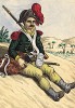 1799 г. Солдат коптского легиона. Коллекция Роберта фон Арнольди. Германия, 1911-29