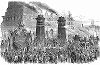 Грандиозная похоронная процессия в Париже жертв буржуазно--демократической революции 1848 года, свергнувшей короля Луи--Филиппа I и установившей Вторую французскую республику (The Illustrated London News №308 от 18/03/1848 г.)