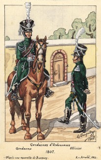1807 г. Французские жандармы. Коллекция Роберта фон Арнольди. Германия, 1911-28