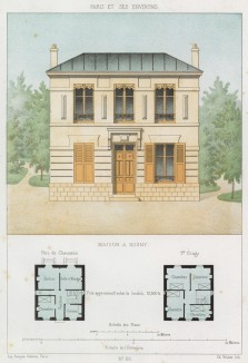 Загородный дом со ставнями в восточном пригороде Парижа Росни (из популярного у парижских архитекторов 1880-х Nouvelles maisons de campagne...)