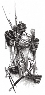Заставка, заключающая главу, посвящённую французской пехоте эпохи наполеновских войн (из Types et uniformes. L'armée françáise par Éduard Detaille. Париж. 1889 год)