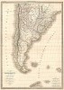 Карта Ла-Платы (Аргентины), Чили и Патагонии. Atlas universel de geographie ancienne et moderne..., л.50. Париж, 1842