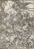 Четыре всадника Апокалипсиса. Лист из сюиты «Апокалипсис» Альбрехта Дюрера, ок. 1498 года.