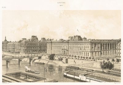Лувр в 1867 году. Paris à travers les âges..., Париж, 1885. 