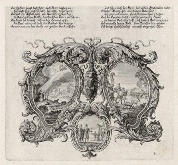 Разделение людей на народы (из Biblisches Engel- und Kunstwerk -- шедевра германского барокко. Гравировал неподражаемый Иоганн Ульрих Краусс в Аугсбурге в 1700 году)