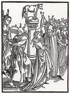 Танцующие дураки (иллюстрация к главе 61 книги Себастьяна Бранта "Корабль дураков", гравированная Дюрером в 1494 году)