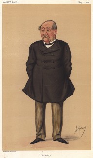 Сэр Уильям Роберт Сеймур Визи Фицджеральд (1818-85), британский политик, член парламента. Карикатура из знаменитого британского журнала Vanity Fair. Лондон, 1874