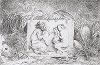 Семейство сатира. Офорт Оноре Фрагонара из сюиты «Вакханалии на барельефах», 1763 год. 
