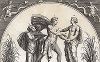 Встреча героя (Энея?) в Элизиуме. Le Pitture Antiche del Sepolcro de' Nasonii...", Рим, 1702 год