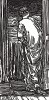 Психея возле ложа. Иллюстрация Эдварда Коли Бёрн-Джонса к поэме Уильяма Морриса «История Купидона и Психеи». Лондон, 1890-е гг.