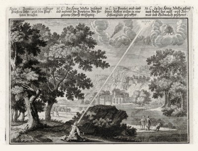 Слово Бога к Иеремии (из Biblisches Engel- und Kunstwerk -- шедевра германского барокко. Гравировал неподражаемый Иоганн Ульрих Краусс в Аугсбурге в 1700 году)