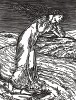 Психея бросается в реку. Иллюстрация Эдварда Коли Бёрн-Джонса к поэме Уильяма Морриса «История Купидона и Психеи». Лондон, 1890-е гг.
