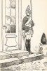 Часовой шведской лейб-гвардии в униформе образца 1765-78 г. на посту. Svenska arméns munderingar 1680-1905. Стокгольм, 1911