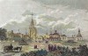 Спасские ворота в Москве. Historia de la Rusia, л.40. Барселона, 1839