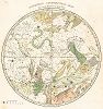 Годовая карта созвездий южной околополярной области. Atlas, designed to illustrate The Geography of the heavens by Elijah H. Burritt, л.7, Нью-Йорк, 1841