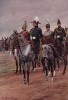 Английский бригадный генерал со штабом (иллюстрация к His Magesty's Territorial Army... Лондон. 1911 год)