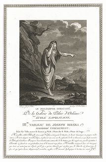 Гераклит работы Хосе де Рибера. Лист из знаменитого издания Galérie du Palais Royal..., Париж, 1808
