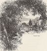 Дорога через Мэрилендские холмы в окрестностях Харперс-Ферри. Лист из издания "Picturesque America", т.I, Нью-Йорк, 1872.
