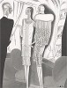 Элегантные американки, одетые по моде 1920-х годов, в ложе театра. Реклама знаменитого магазина Bonwit Teller & Co. 