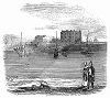 Уэстон-сьюпер-Мэр -- приморский курортный город в английском графстве Сомерсет, расположенный на побережье Бристольского залива между возвышенностями Ворлбери Хилл и Блидон Хилл (The Illustrated London News №104 от 27/04/1844 г.)