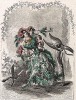 Испуганный Боярышник со своими чадами уворачивается от садовых ножниц. Les Fleurs Animées par J.-J Grandville. Париж, 1847