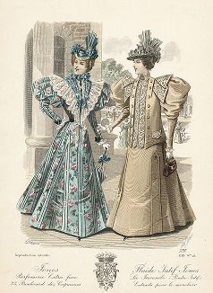Французская мода из журнала Le Salon de la Mode, выпуск № 25, 1896 год.