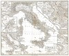 Италия до прихода галлов. Карта из "Atlas Antiquus" (Древний атлас) Карла Шпрюнера и Теодора Менке, Гота, 1865 год