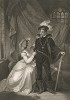 Иллюстрация к исторической хронике Шекспира "Генрих IV, часть 1", акт II, сцена III: Генри Перси, по прозванию Готспер, прощается со своей женой, леди Перси. Boydell's Graphic Illustrations of the Dramatic works of Shakspeare, Лондон, 1803.