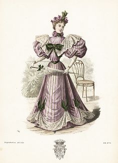 Французская мода из журнала La Mode de Style, выпуск № 14, 1895 год.