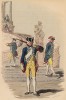 Прусская пехота в дворцовом карауле (иллюстрация Адольфа Менцеля к известной работе Эдуарда Ланге "Солдаты Фридриха Великого", изданной в Лейпциге в 1853 году)