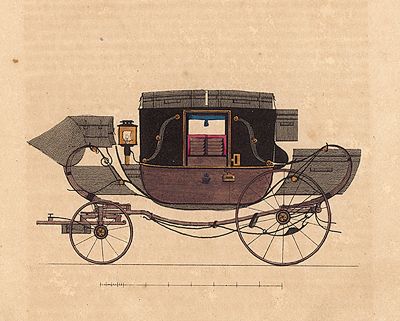 Четырехместная карета для дальних путешествий, выполненная по венской моде 1832 г. 