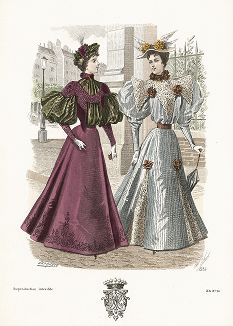 Французская мода из журнала Le Salon de la Mode, выпуск № 16, 1895 год.