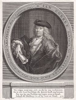 Ян Гуре (1670--1731) - голландский художник, гравер и поэт, автор эскизов для росписи амстердамской ратуши. 

 
