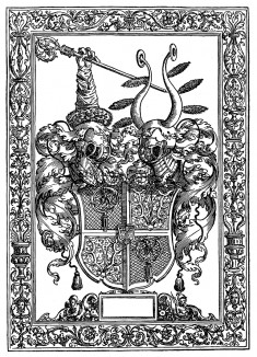 Герб архиепископа Зальцбургского Эберхарда Второго из Missale des Bistums Eichstatt. Нюрнберг, 1517. Репринт 1930 г.