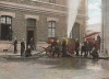 Французские пожарные машины за работой. L'Album militaire. Livraison №10. Sapeurs-pompiers. Париж, 1890