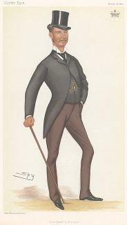 Дуглас Грэхэм (1852- 1925) - 5й лорд Монтроуз, шотландский аристократ, страстный любитель скачек. Карикатура из знаменитого британского журнала Vanity Fair. Лондон, 1882