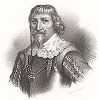 Тридцатилетняя война. Кристиан IV (12 апреля 1577 -- 28 февраля 1648) -- король Дании и Норвегии с 4 апреля 1588 года, при котором датское государство достигло вершины могущества. Trettio-ariga krigets markvardigaste personer. Стокгольм, 1861