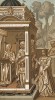 Древнегреческая героиня Кидиппа с острова Родос и её возлюбленный Аконтий с острова Кеос (из Les arts somptuaires... Париж. 1858 год)