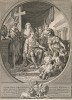 Король Швеции Адольф Фредрик (1710-71) правил в 1751-71 гг. Аллегорическая гравюра. Париж, 1761