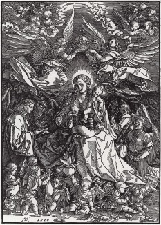 Мария, венчаемая ангелами (гравюра Альбрехта Дюрера)