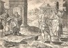 Притчи о Царстве Небесном. Лист из серии "Theatrum Biblicum" (Библия Пискатора или Лицевая Библия), выпущенной голландским издателем и гравёром Николасом Иоаннисом Фишером (предположительно с оригинальных досок 16 века), Амстердам, 1643